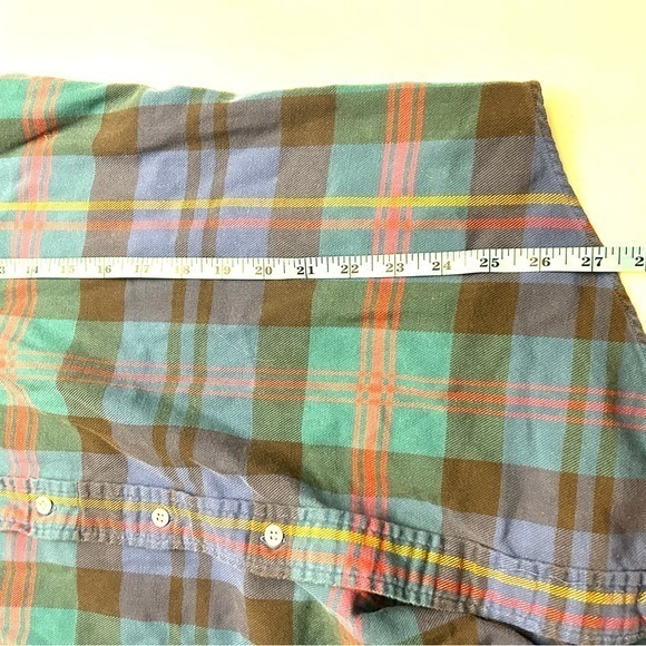 Ralph lauren blue label mens blue/green plaid button down cotton‎ shirt L - Picture 6 of 10